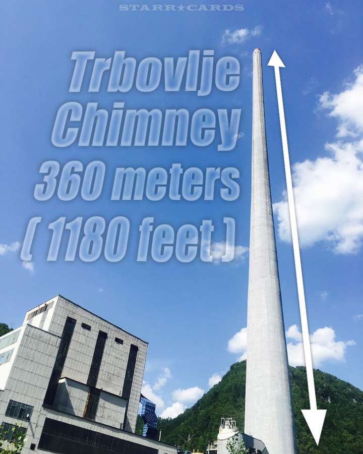 Slovenia's Trbovlje Chimney — 360 meters (1180 feet) tall