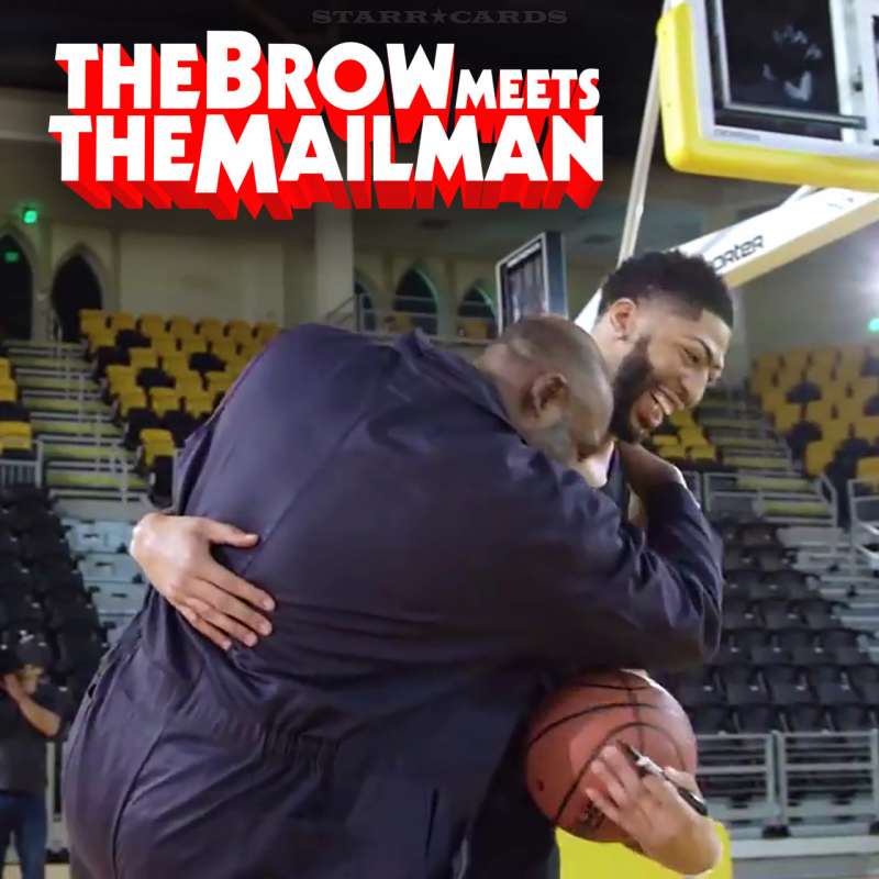 The Brow meets The Mailman: Anthony Davis gets pranked by Karl Malone
