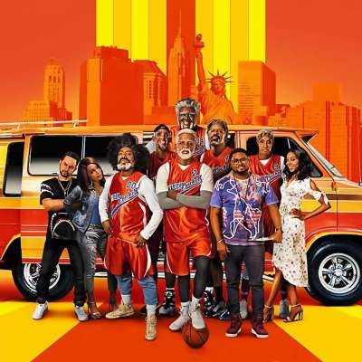 Uncle Drew movie poster with Kyrie Irving, Shaquille O'Neal, Chris Webber, Reggie Miller and more