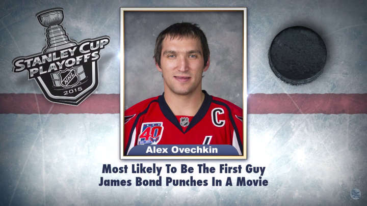 Washington Capitals' Alex Ovechkin on "Tonight Show Superlatives" read by Jimmy Fallon